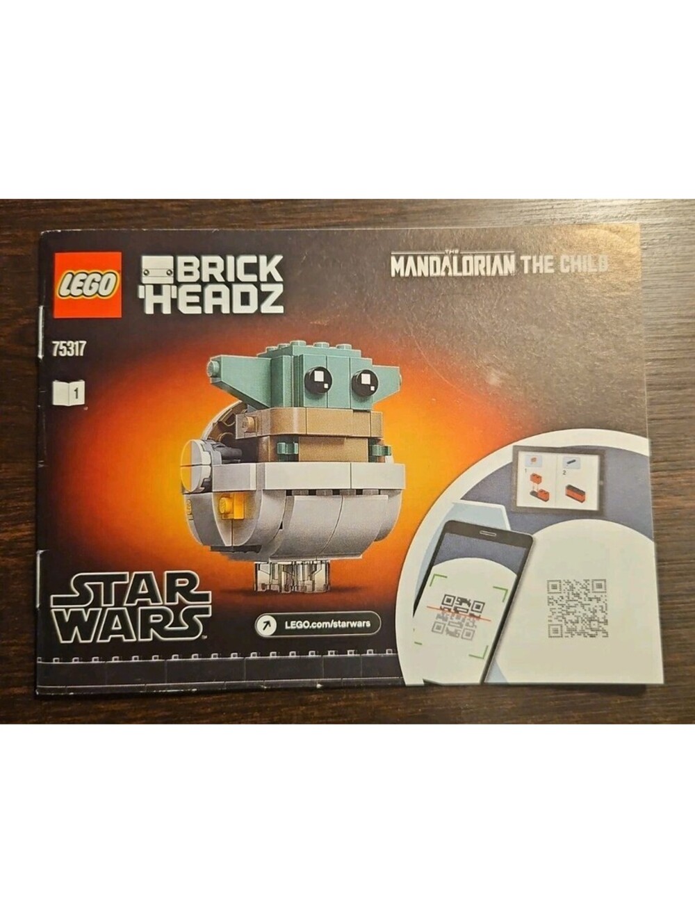 Lego BrickHeadz Star Wars 75317 The Mandalorian and The Child Instruction Manual
